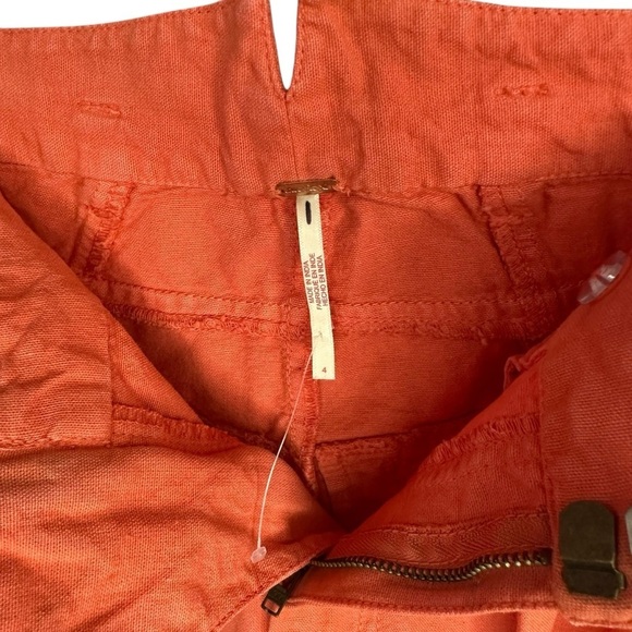 Free People Sweet Talk Chino Pants in Red Mango women size 4 NWOT - Picture 6 of 14